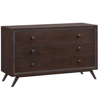 Tracy 4 Piece Queen Bedroom Set, Brown Fabric Wood