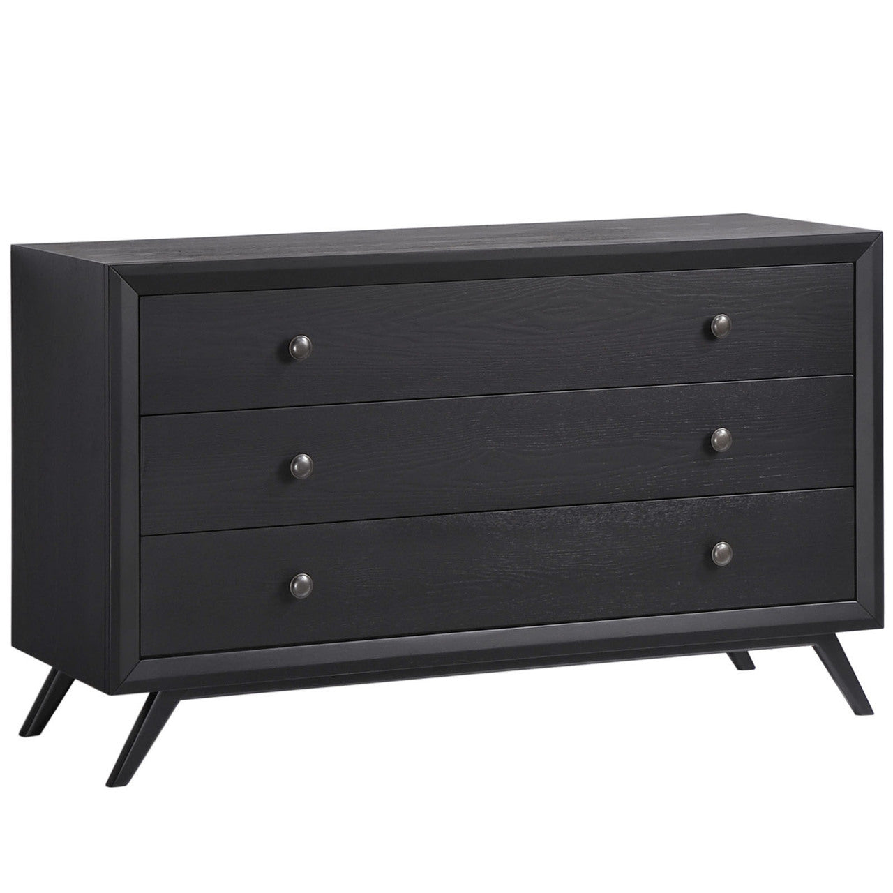 Addison 5 Piece Queen Bedroom Set, Grey Fabric Wood