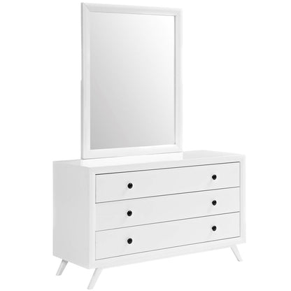 Tracy Dresser and Mirror, White, Wood 11957