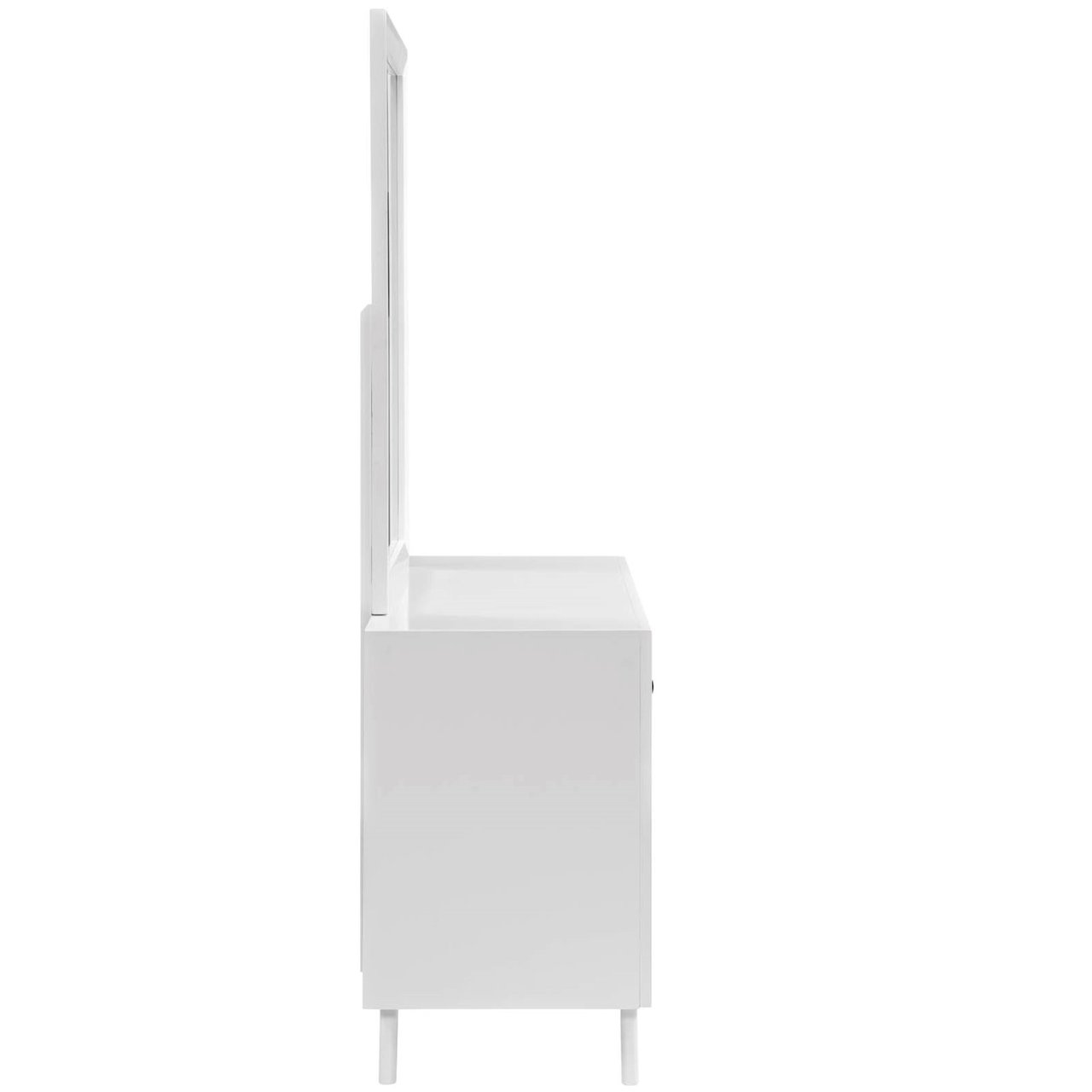 Tracy Dresser and Mirror, White, Wood 11957