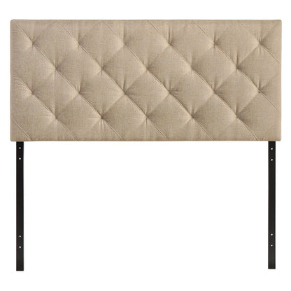 Theodore Full Size Fabric Headboard, Beige, Fabric