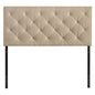 Theodore Full Size Fabric Headboard, Beige, Fabric
