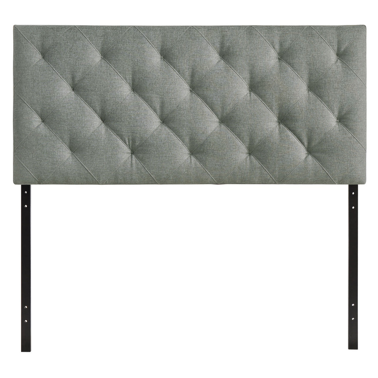 Theodore Full Size Fabric Headboard, Grey, Fabric