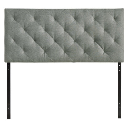 Theodore Full Size Fabric Headboard, Grey, Fabric