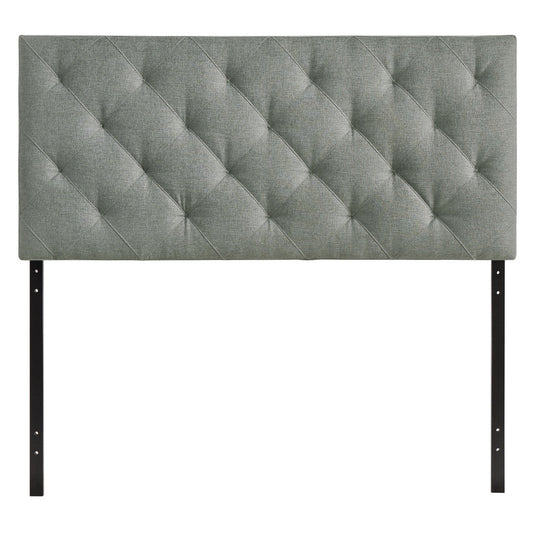 Theodore Full Size Fabric Headboard, Grey, Fabric