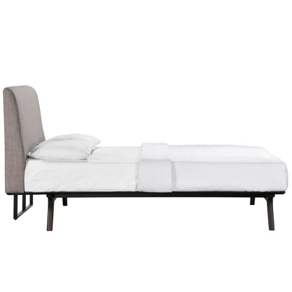 Tracy King Bed, Grey, Fabric 11961