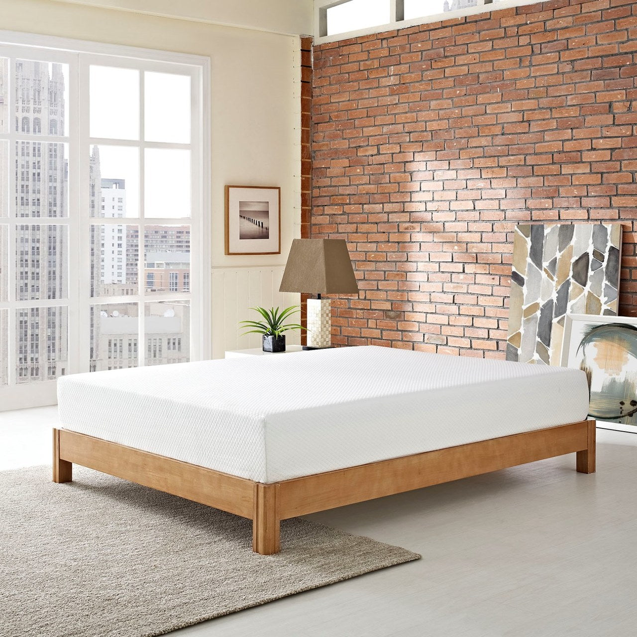 Aveline 10" Queen Mattress, White, Fabric 11964