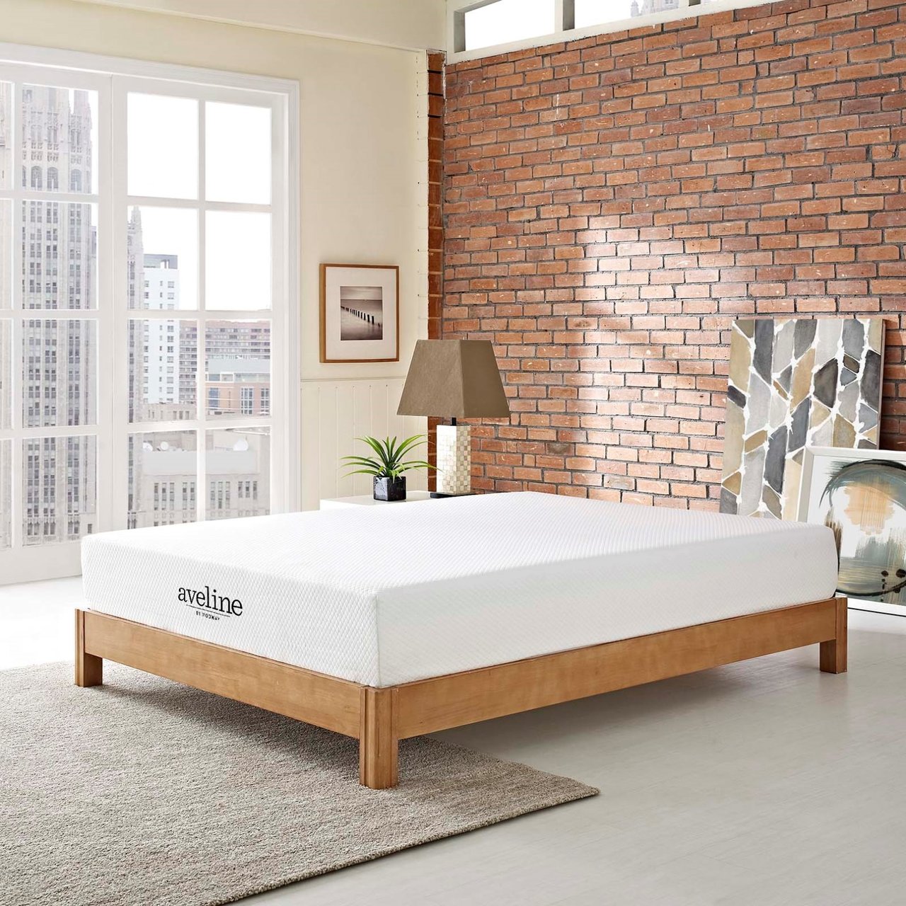 Aveline 10" Queen Mattress, White, Fabric 11964