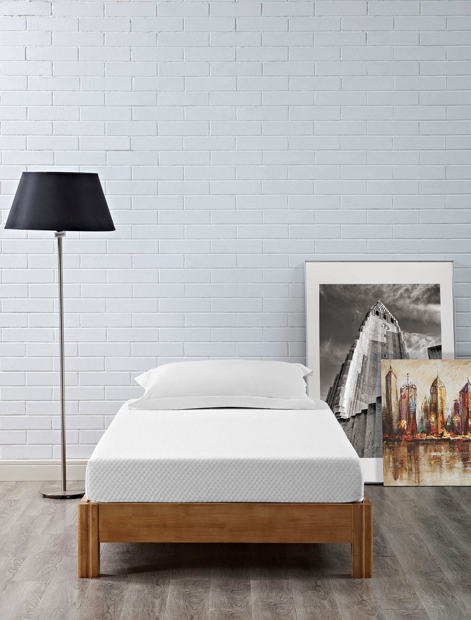 Aveline 6" Twin Mattress, White, Fabric 11968