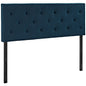 Terisa King Upholstered Fabric Headboard, Navy, Fabric 12054