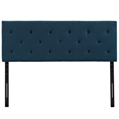 Terisa King Upholstered Fabric Headboard, Navy, Fabric 12054