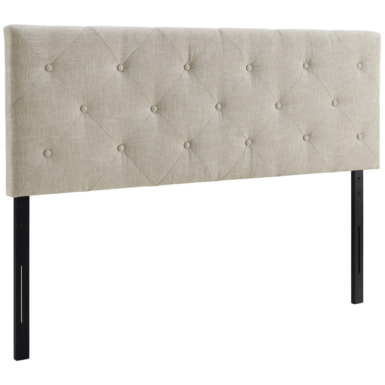 Terisa King Upholstered Fabric Headboard, King Size, Fabric, Beige, 14343