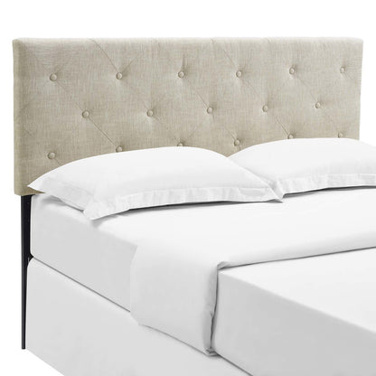 Terisa King Upholstered Fabric Headboard, King Size, Fabric, Beige, 14343