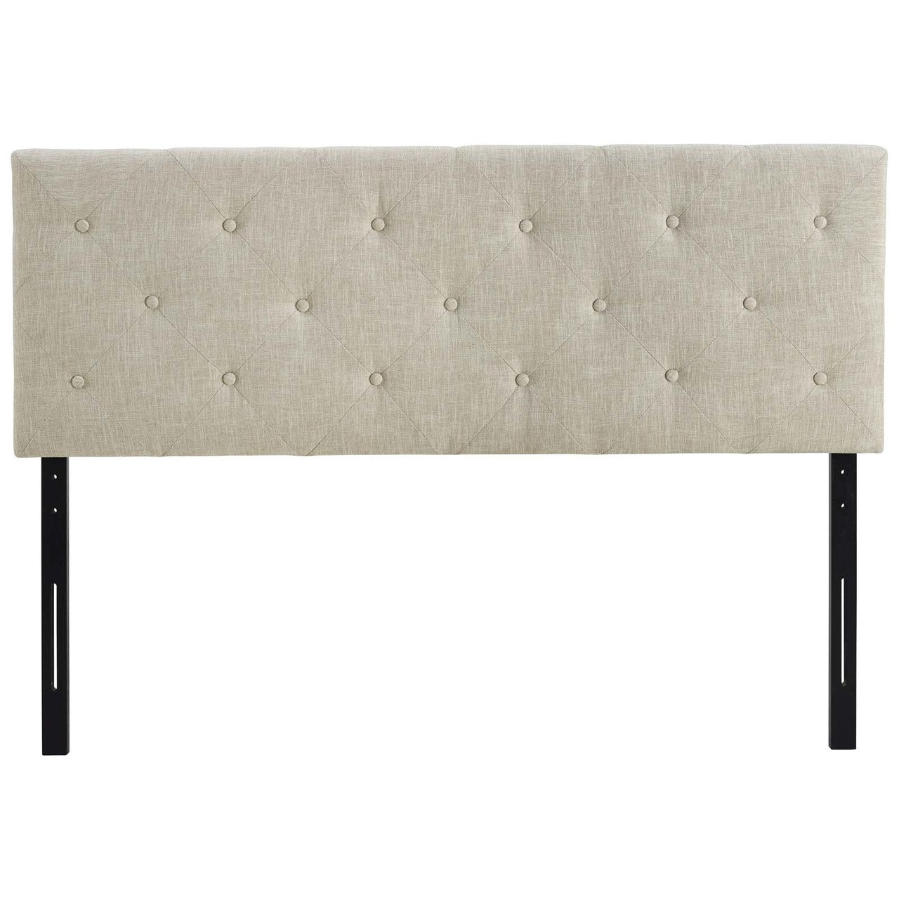Terisa King Upholstered Fabric Headboard, King Size, Fabric, Beige, 14343