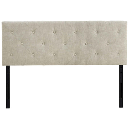 Terisa King Upholstered Fabric Headboard, King Size, Fabric, Beige, 14343