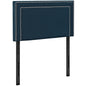 Jessamine Twin Upholstered Fabric Headboard, Navy, Fabric 12062