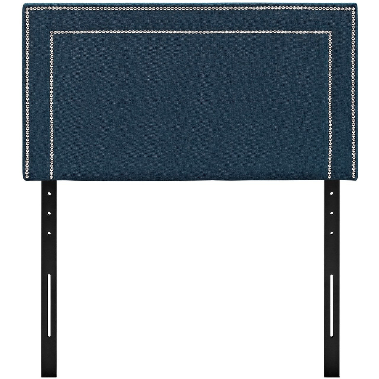 Jessamine Twin Upholstered Fabric Headboard, Navy, Fabric 12062