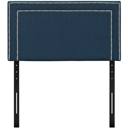 Jessamine Twin Upholstered Fabric Headboard, Navy, Fabric 12062