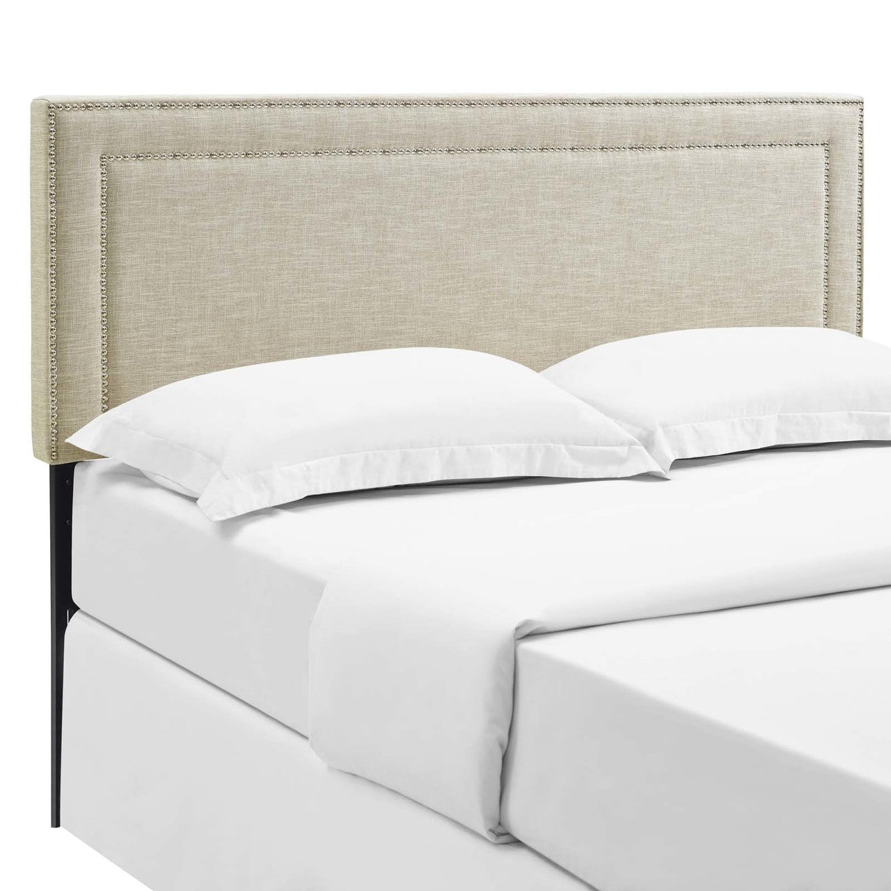 Jessamine Queen Upholstered Fabric Headboard, Queen Size, Fabric, Beige, 14346