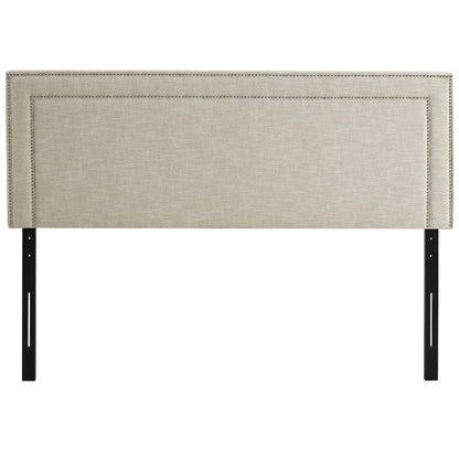 Jessamine Queen Upholstered Fabric Headboard, Queen Size, Fabric, Beige, 14346