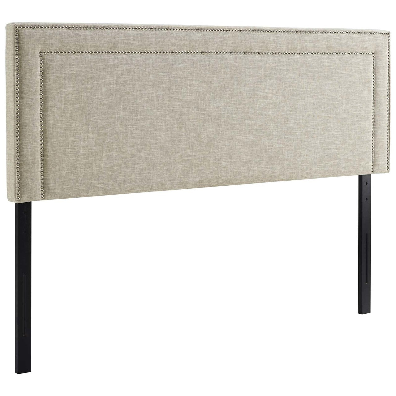 Jessamine King Upholstered Fabric Headboard, King Size, Fabric, Beige, 14347