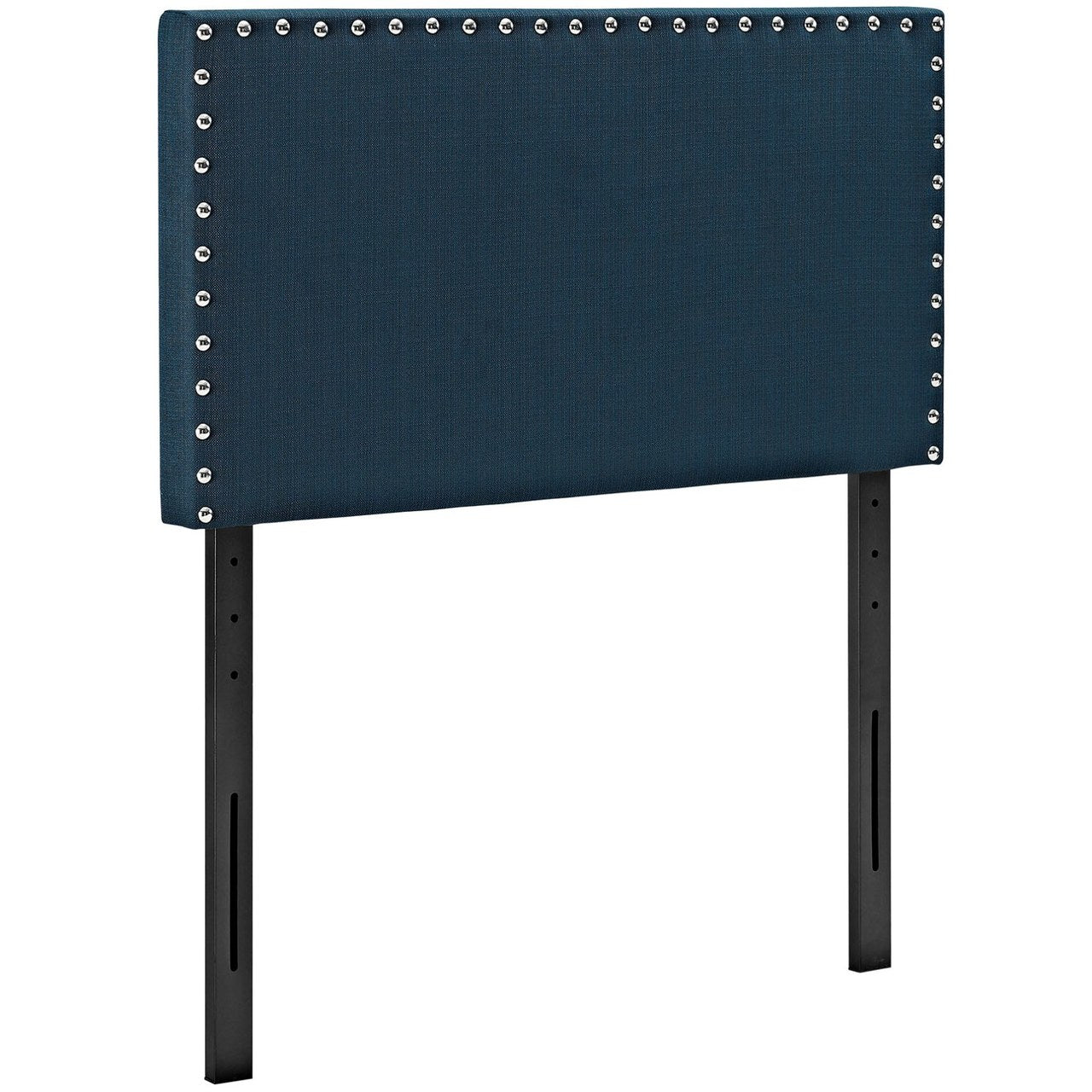 Phoebe Twin Upholstered Fabric Headboard, Navy, Fabric 12092
