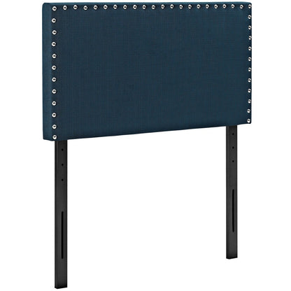 Phoebe Twin Upholstered Fabric Headboard, Navy, Fabric 12092