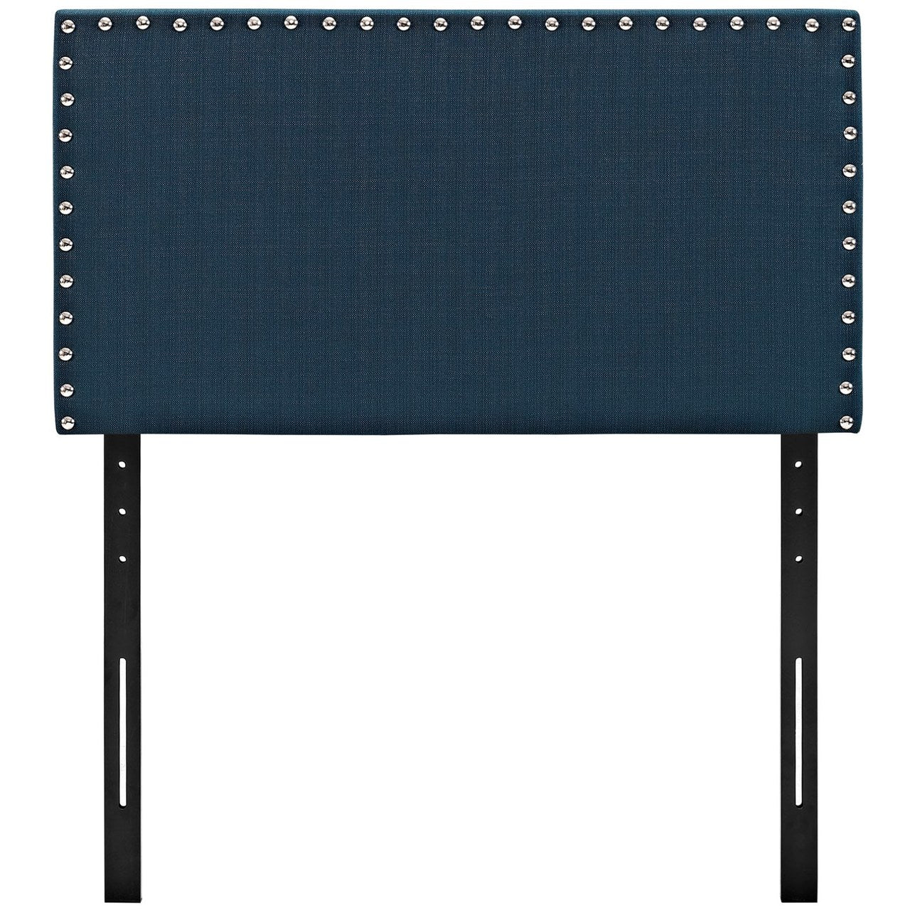 Phoebe Twin Upholstered Fabric Headboard, Navy, Fabric 12092