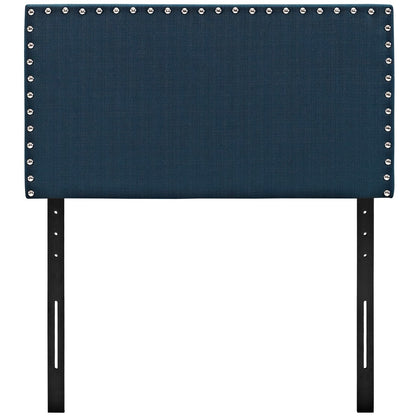 Phoebe Twin Upholstered Fabric Headboard, Navy, Fabric 12092