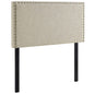 Phoebe Twin Upholstered Fabric Headboard, Twin Size, Fabric, Beige, 14348