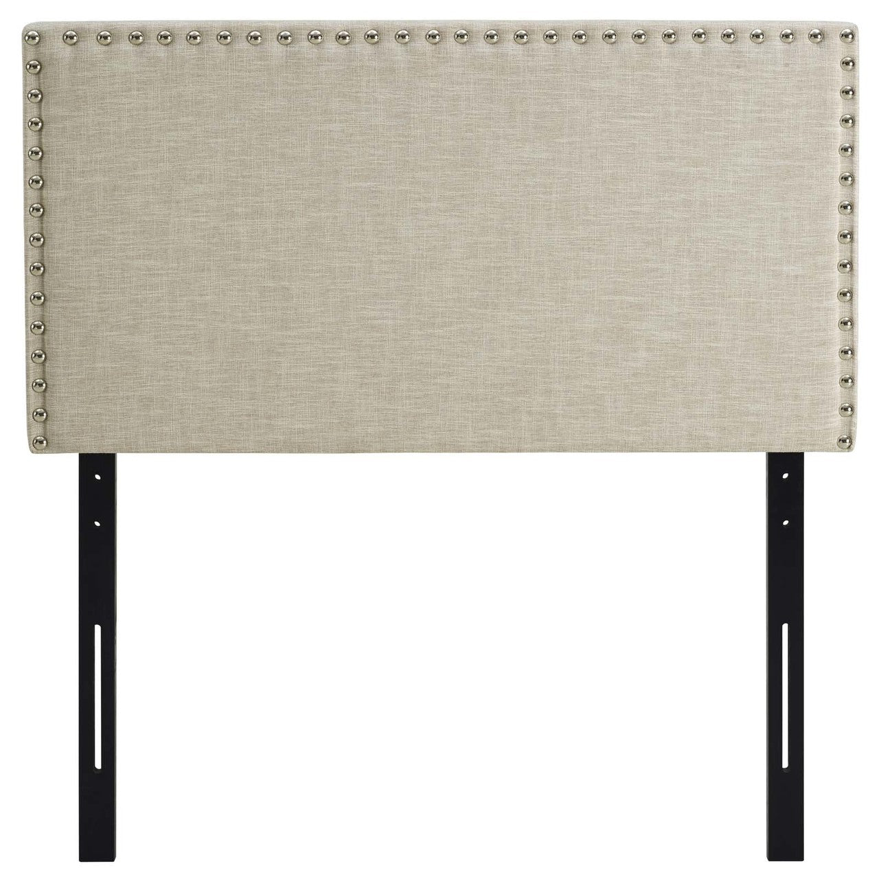 Phoebe Twin Upholstered Fabric Headboard, Twin Size, Fabric, Beige, 14348