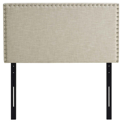 Phoebe Twin Upholstered Fabric Headboard, Twin Size, Fabric, Beige, 14348
