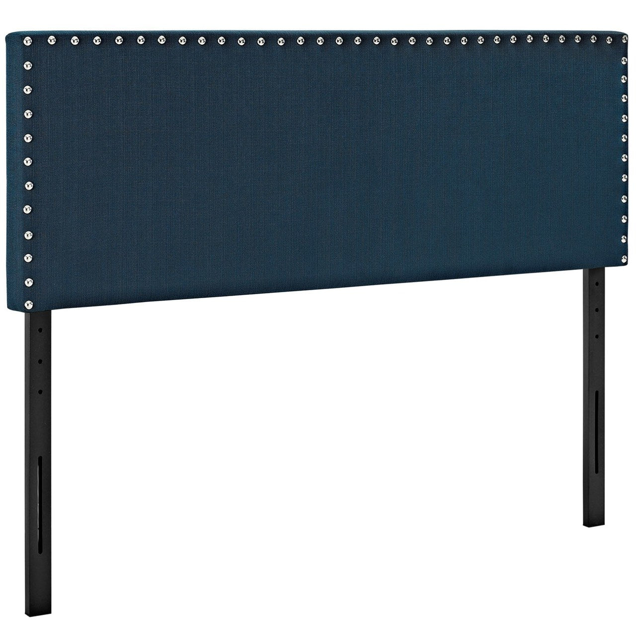 Phoebe Full Upholstered Fabric Headboard, Navy, Fabric 12100