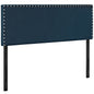 Phoebe Full Upholstered Fabric Headboard, Navy, Fabric 12100