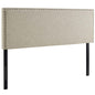 Phoebe Full Upholstered Fabric Headboard, Full Size, Fabric, Beige, 14349