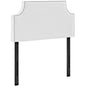 Laura Twin Upholstered Vinyl Headboard, White, Faux Leather 12120