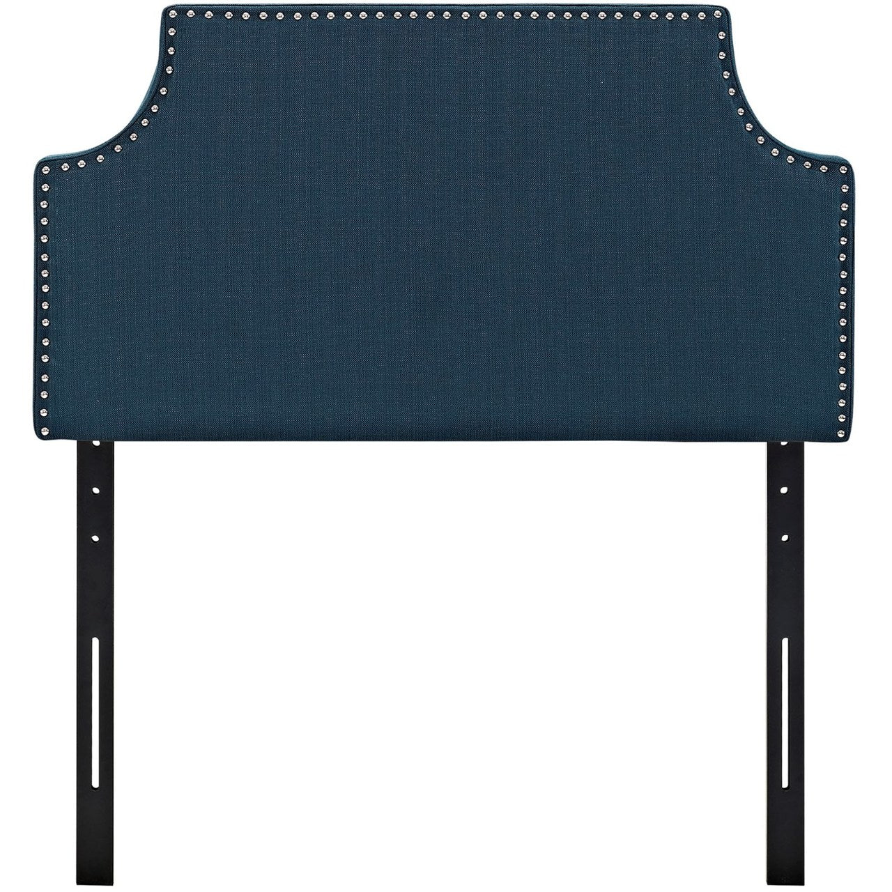 Laura Twin Upholstered Fabric Headboard, Navy, Fabric 12122