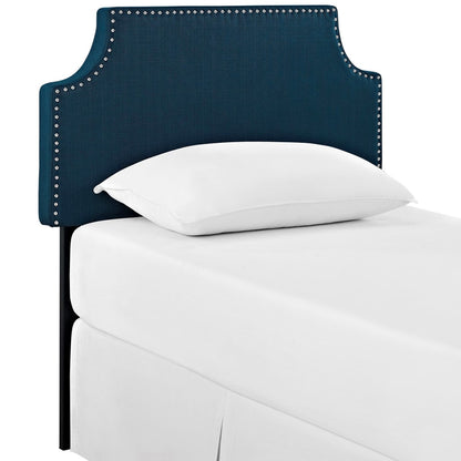 Laura Twin Upholstered Fabric Headboard, Navy, Fabric 12122
