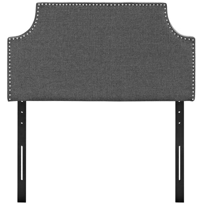 Laura Twin Upholstered Fabric Headboard, Grey, Fabric 12123
