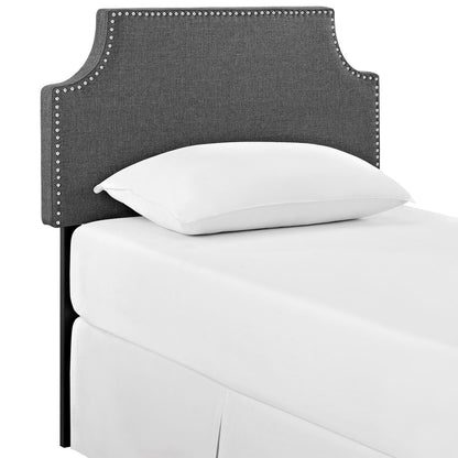 Laura Twin Upholstered Fabric Headboard, Grey, Fabric 12123