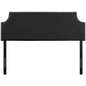 Laura Full Upholstered Vinyl Headboard, Black, Faux Leather 12128