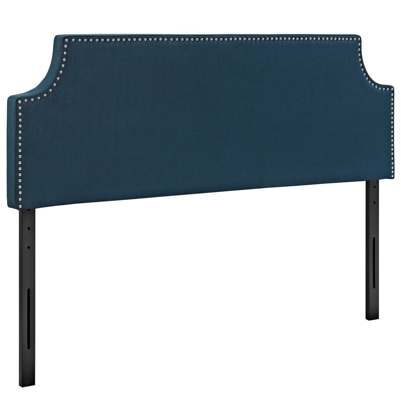Laura Queen Upholstered Fabric Headboard, Navy, Fabric 12137