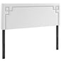 Josie Full Upholstered Vinyl Headboard, White, Faux Leather 12159