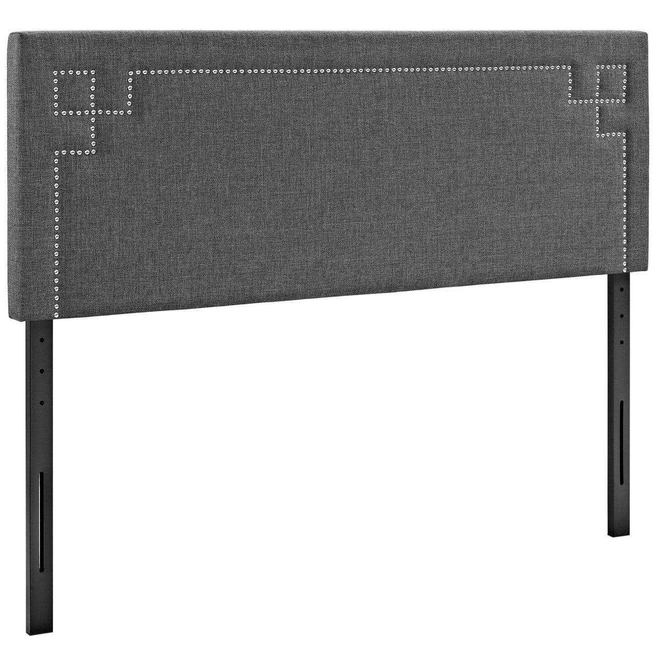 Josie Full Upholstered Fabric Headboard, Grey, Fabric 12161
