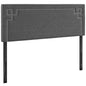 Josie Full Upholstered Fabric Headboard, Grey, Fabric 12161
