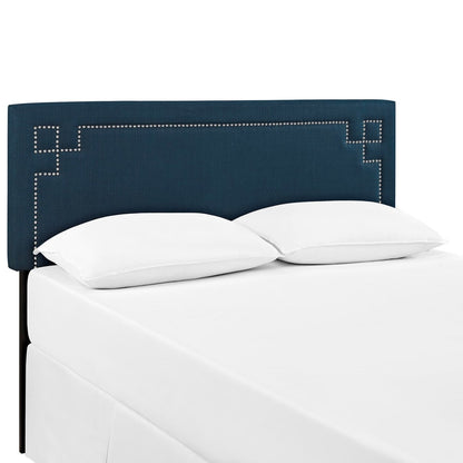 Josie King Upholstered Fabric Headboard, Navy, Fabric 12174
