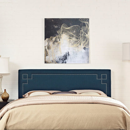 Josie King Upholstered Fabric Headboard, Navy, Fabric 12174