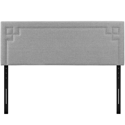 Josie King Upholstered Fabric Headboard, Grey, Fabric 12177