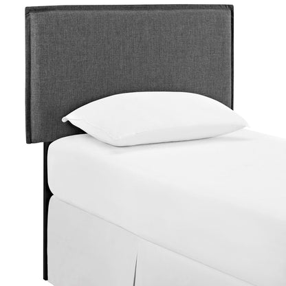 Camille Twin Upholstered Fabric Headboard, Grey, Fabric 12181