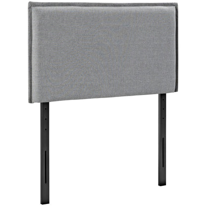 Camille Twin Upholstered Fabric Headboard, Grey, Fabric 12183